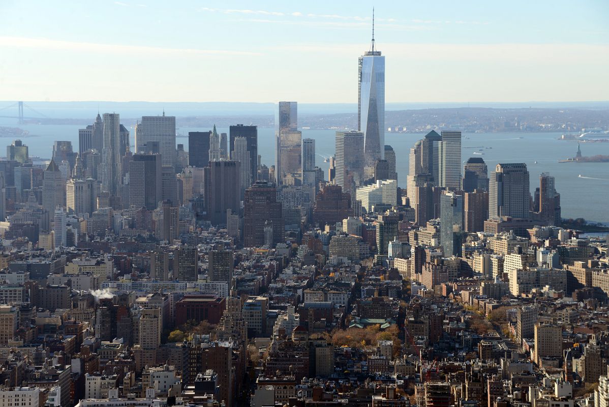 New York City Empire State Building 06B South Financial District, World Trade Center, Statue Of Liberty